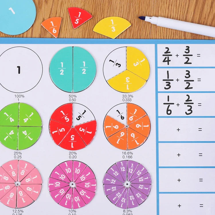 Wooden Jigsaw Fraction Learning Book™️