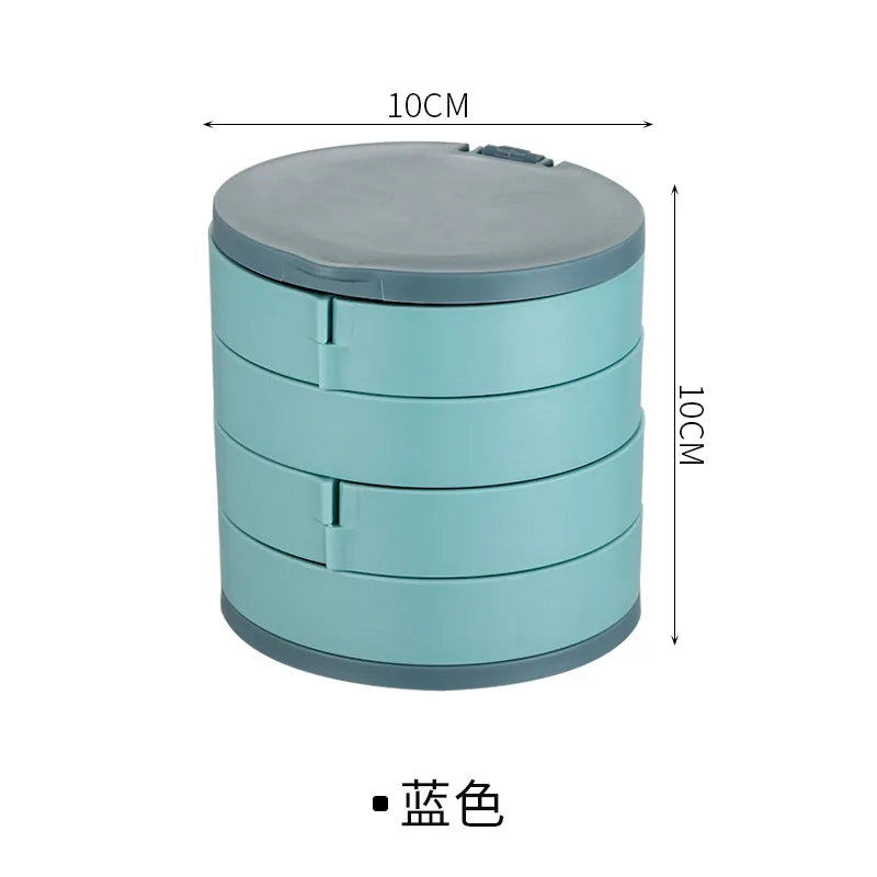 Rotating Jewelry Storage Box - With Makeup Mirror™️