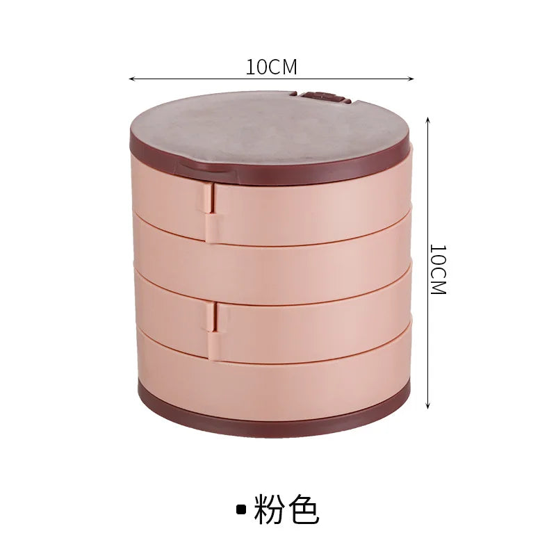 Rotating Jewelry Storage Box - With Makeup Mirror™️