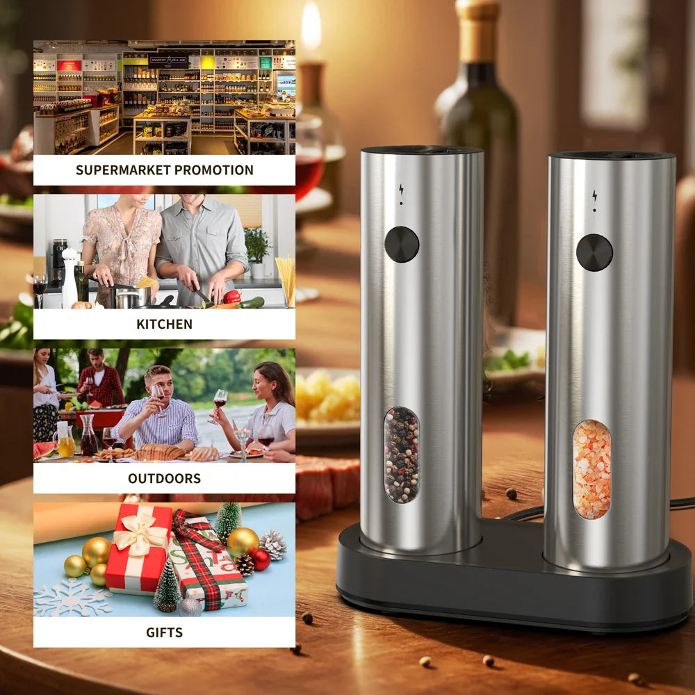 Stainless Steel Auto Salt & Pepper Grinder™️