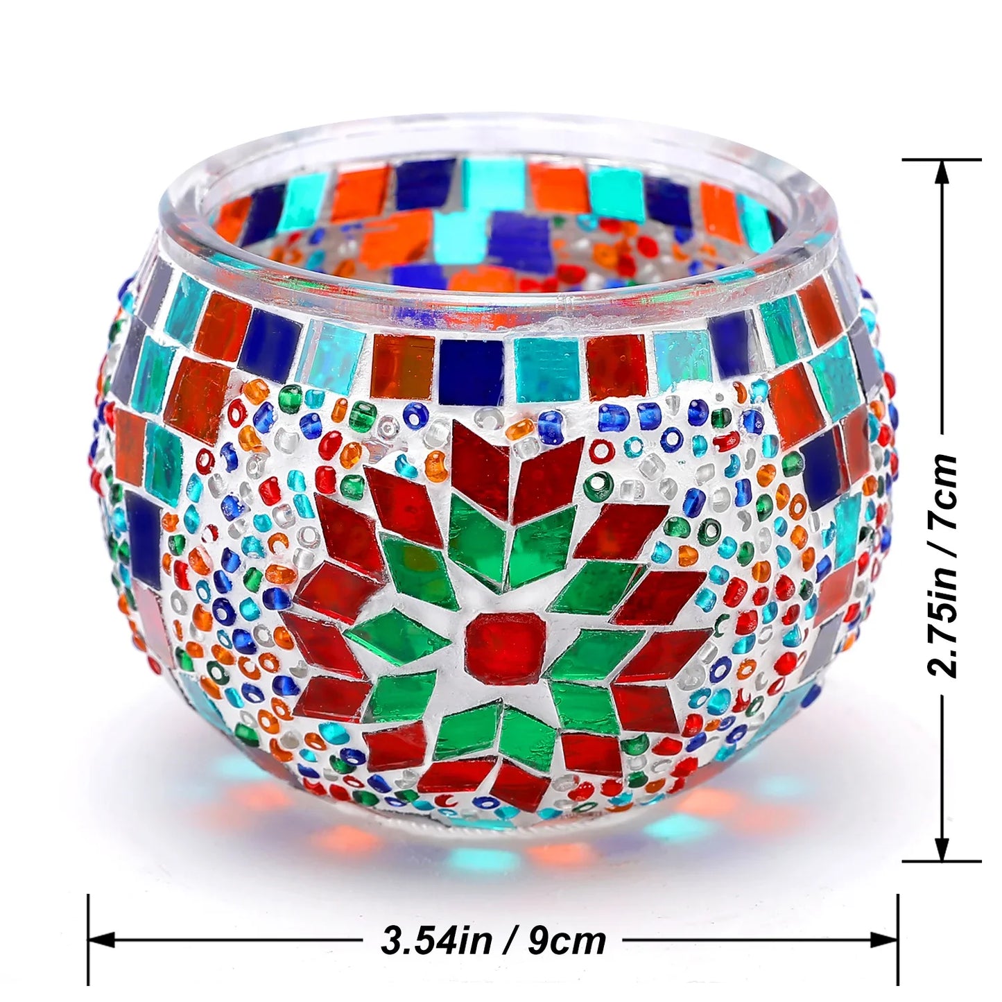 Handmade Mosaic Candle Holder™️ - Set of 8