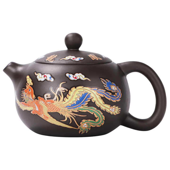 Dragon Phoenix Chengxiang Teapot Tea Set Purple Clay Changes Color Creative Kung Fu Teapot