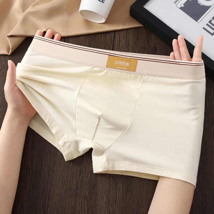 Cotton Striped Mid‑Waist Men’s Boxers