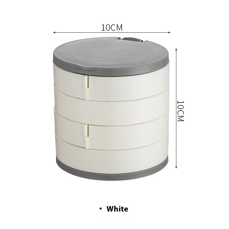 Rotating Jewelry Storage Box - With Makeup Mirror™️