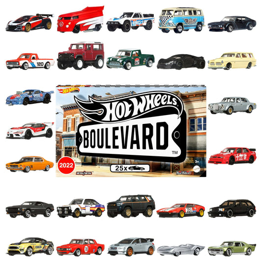 Hot Wheels Boulevard 25-Car Factory Set Premium 1:64 Scale