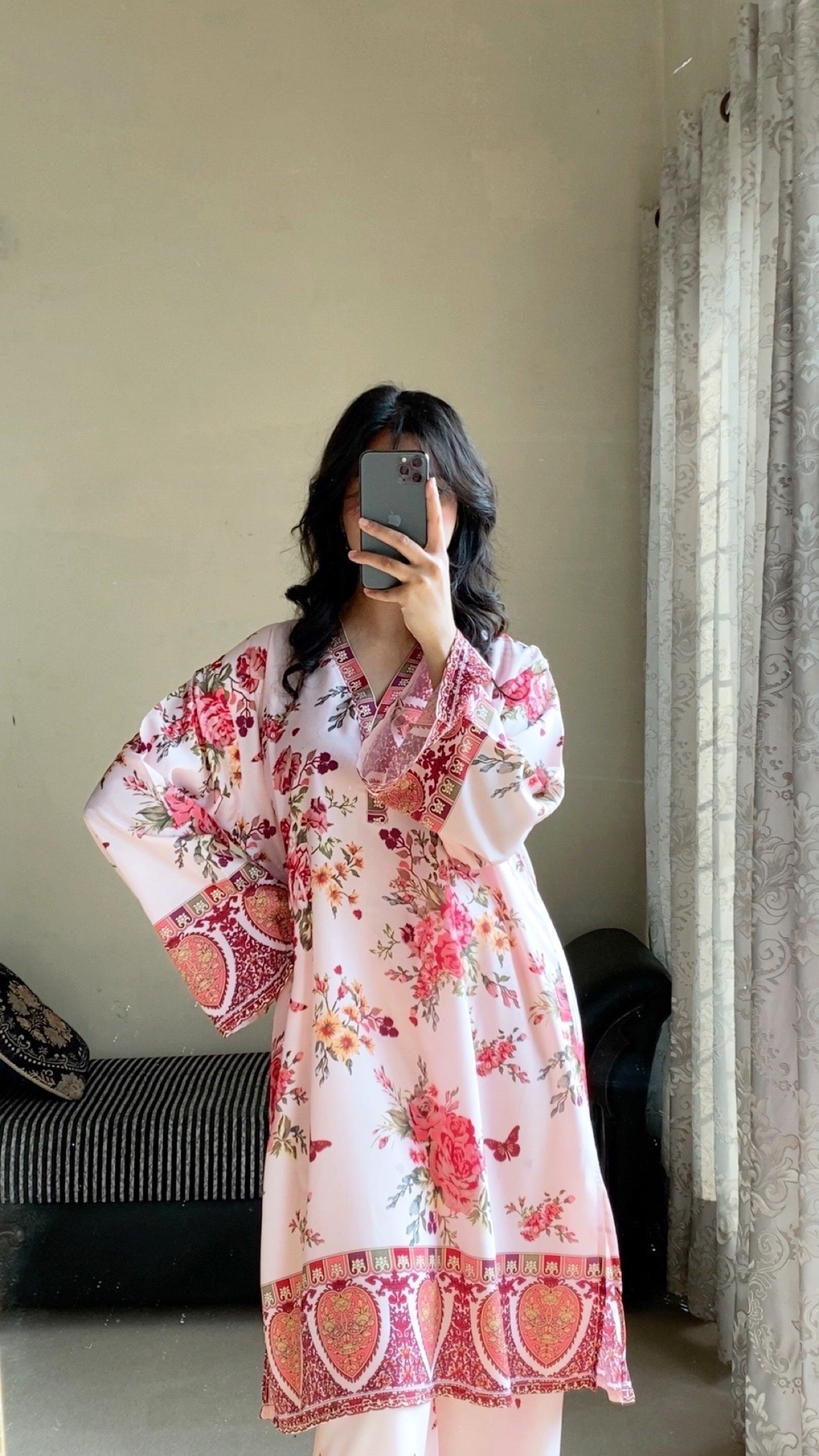 Dilruba Chic Pink 2-Piece Kurti Set