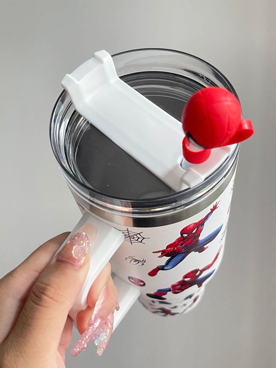 Sip Sweetie|Spiderman In-Car Insulated Cup 1200 ml Tumbler with Handle Stainless Steel Insulated Cup with Lid
