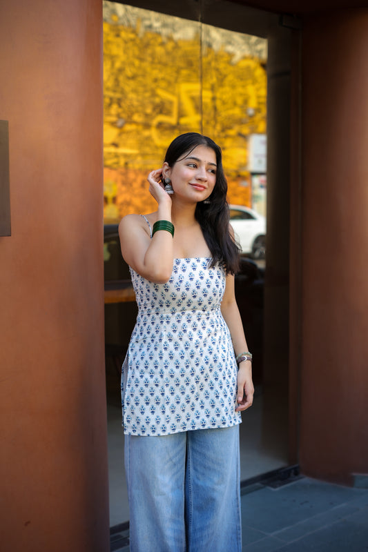 Sahiba Handblock Short Kurti