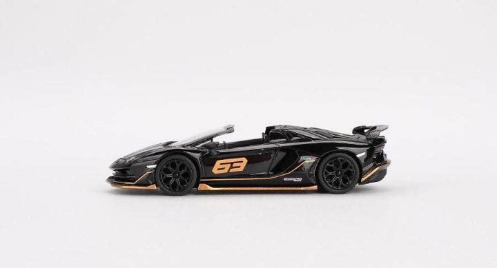 Lamborghini Aventador Svj 63 Roadster Nero Aldebaran 1:64 Mini GT