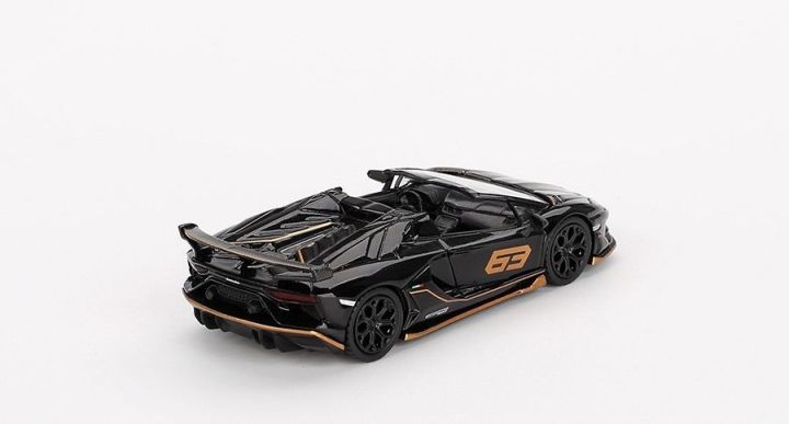 Lamborghini Aventador Svj 63 Roadster Nero Aldebaran 1:64 Mini GT