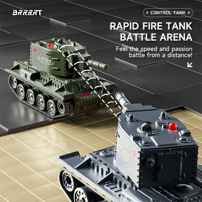 2-Mini Combat Units with Infrared Duel & Rotating Turret Tank