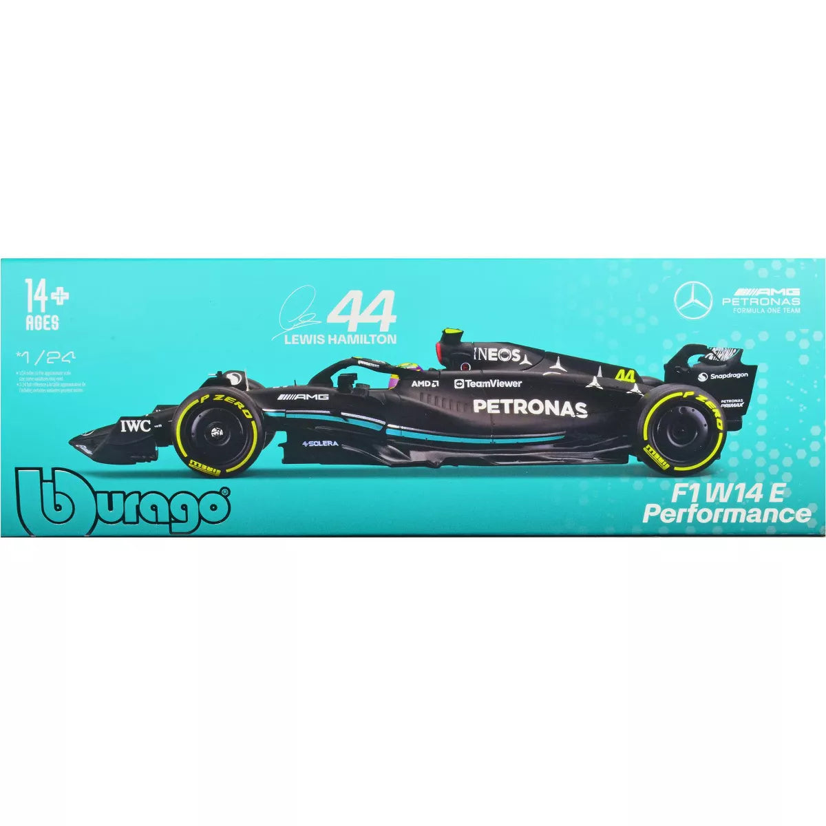 1:24 Mercedes-AMG 2023 W14 Hamilton #44