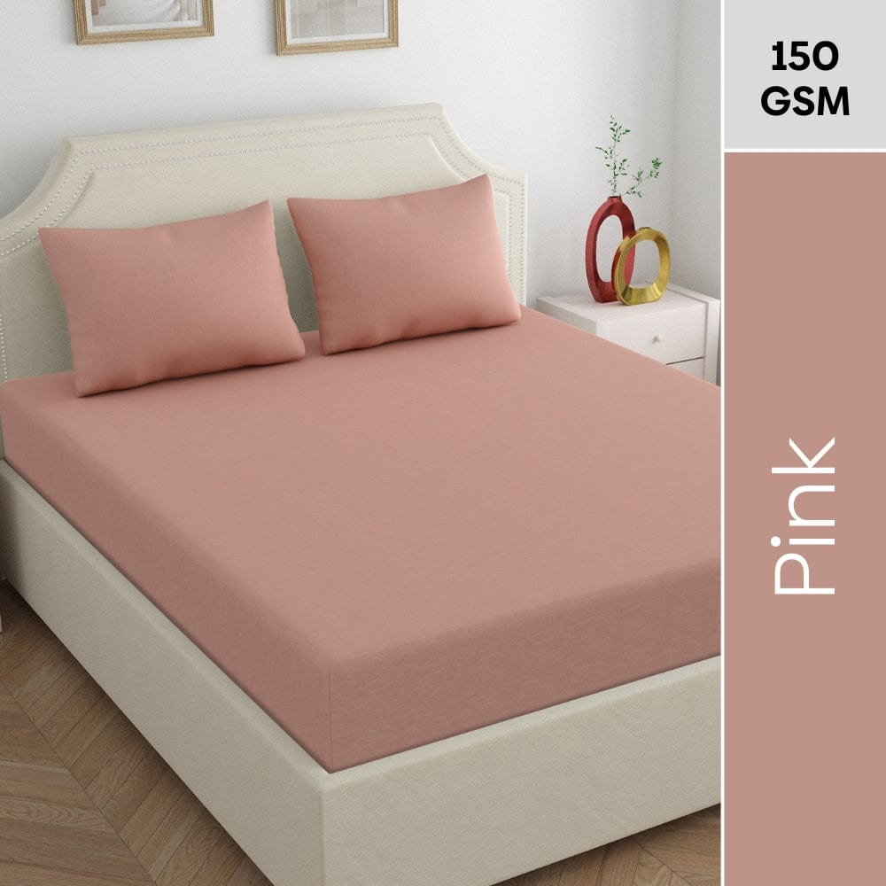 Fitted Bedsheet - King/Pink