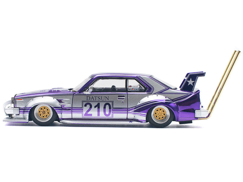 Pop Race 1:64 Skyline C210 Kaido Racer “Bosozoku Style” RHD #210 in purple and silver