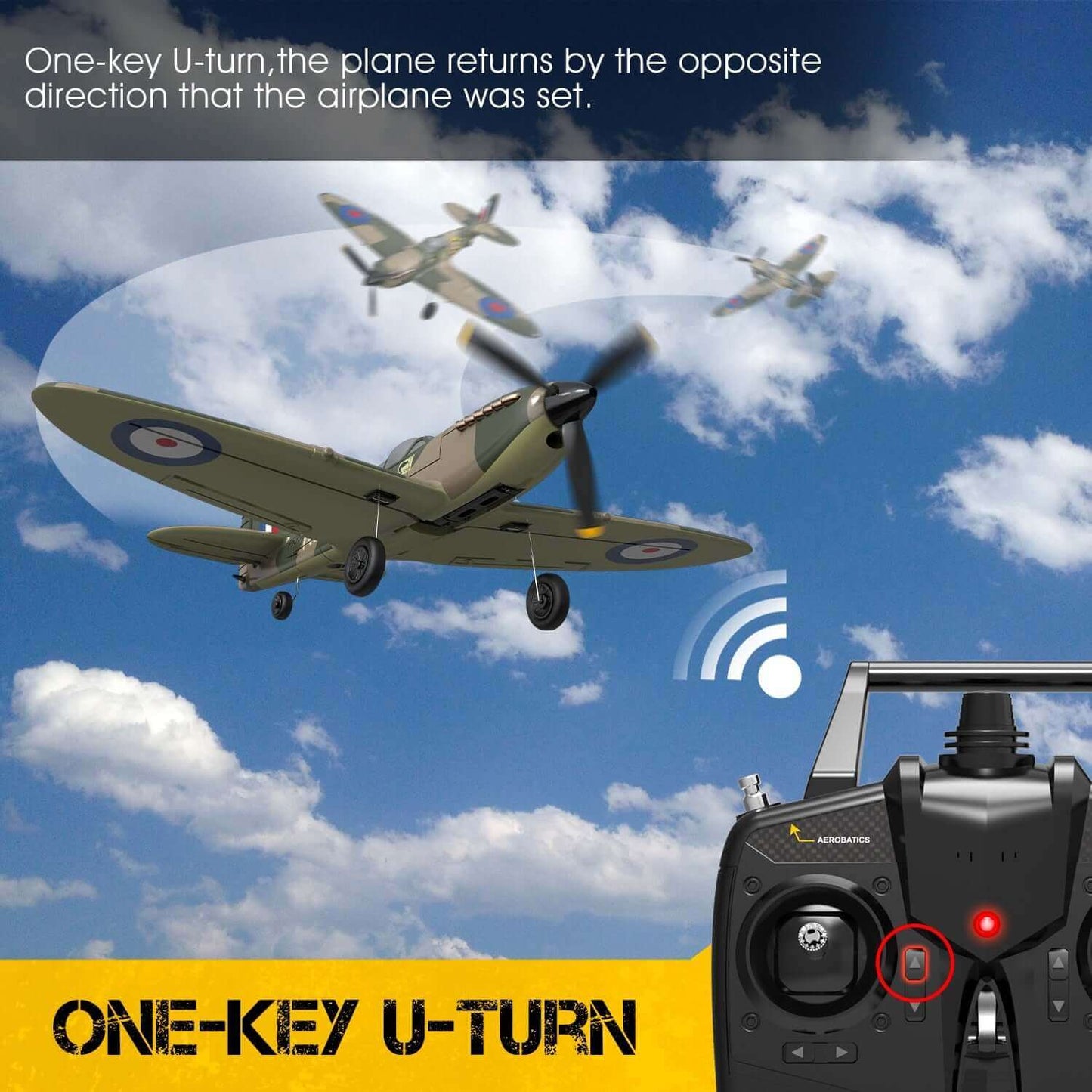 Spitfire RC Airplane: 2.4G 4CH EPP Mini Warbird Plane RTF