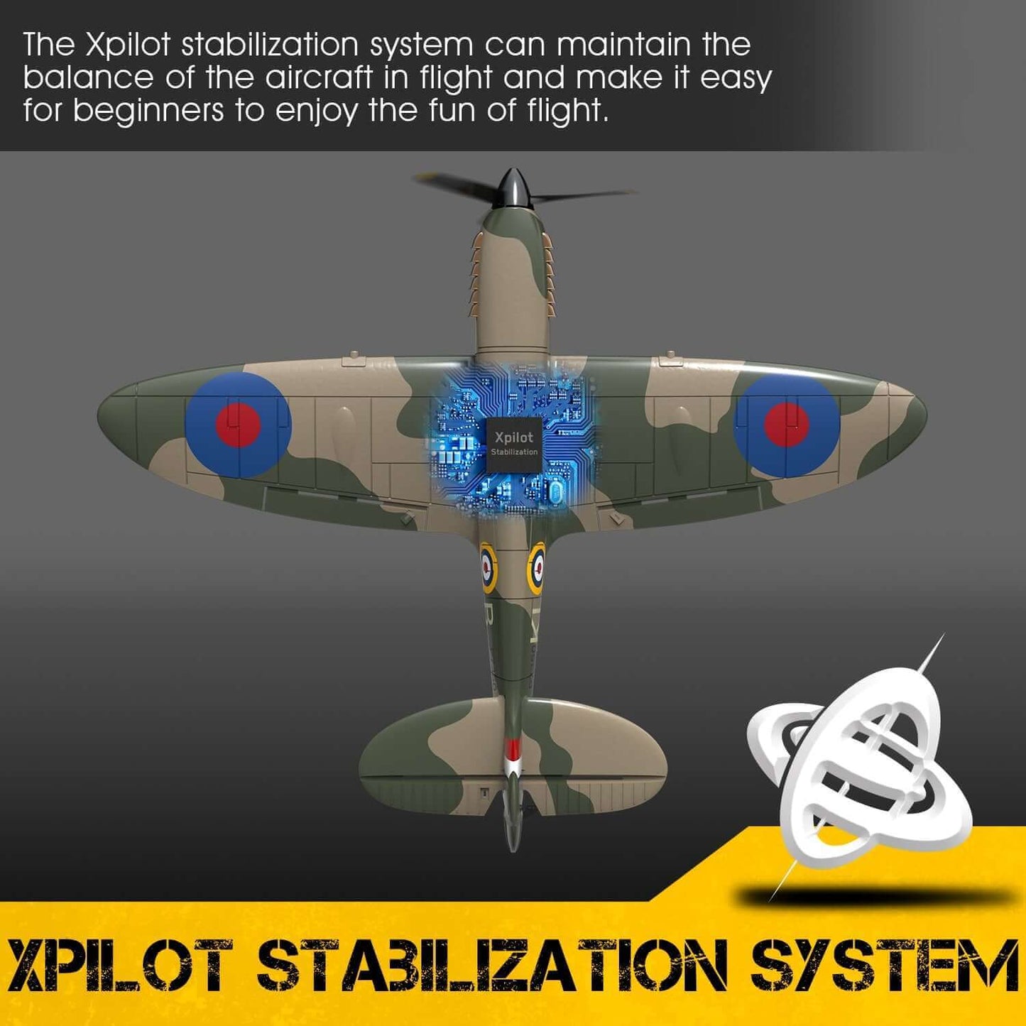 Spitfire RC Airplane: 2.4G 4CH EPP Mini Warbird Plane RTF