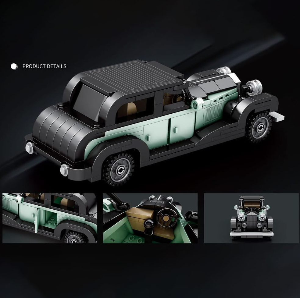 Sports Car Model Building Blocks Set for Bentley 8 Litre, 249 PCS Racing Car Model Building Blocks kit, MOC Super car Building Brick, Construction Vehicle Toys