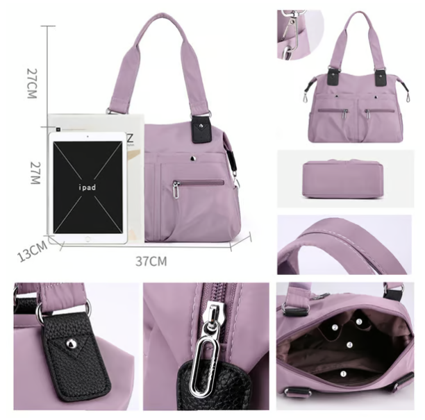 Large Capacity Waterproof Multi Pocket Shoulder Bag