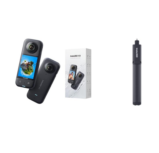 Insta360 X3 + Tripod Selfie Stick Bundle