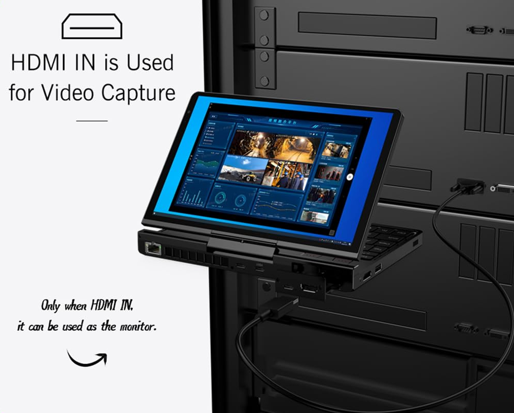 GPD Mini Notebook Pocket 4 with 8.8" Touchscreen, Aluminum Frame, UMPC, Windows 11 Home OS, AMD Ryzen AI 9 HX 370, 32GB/2TB (Amber Black)