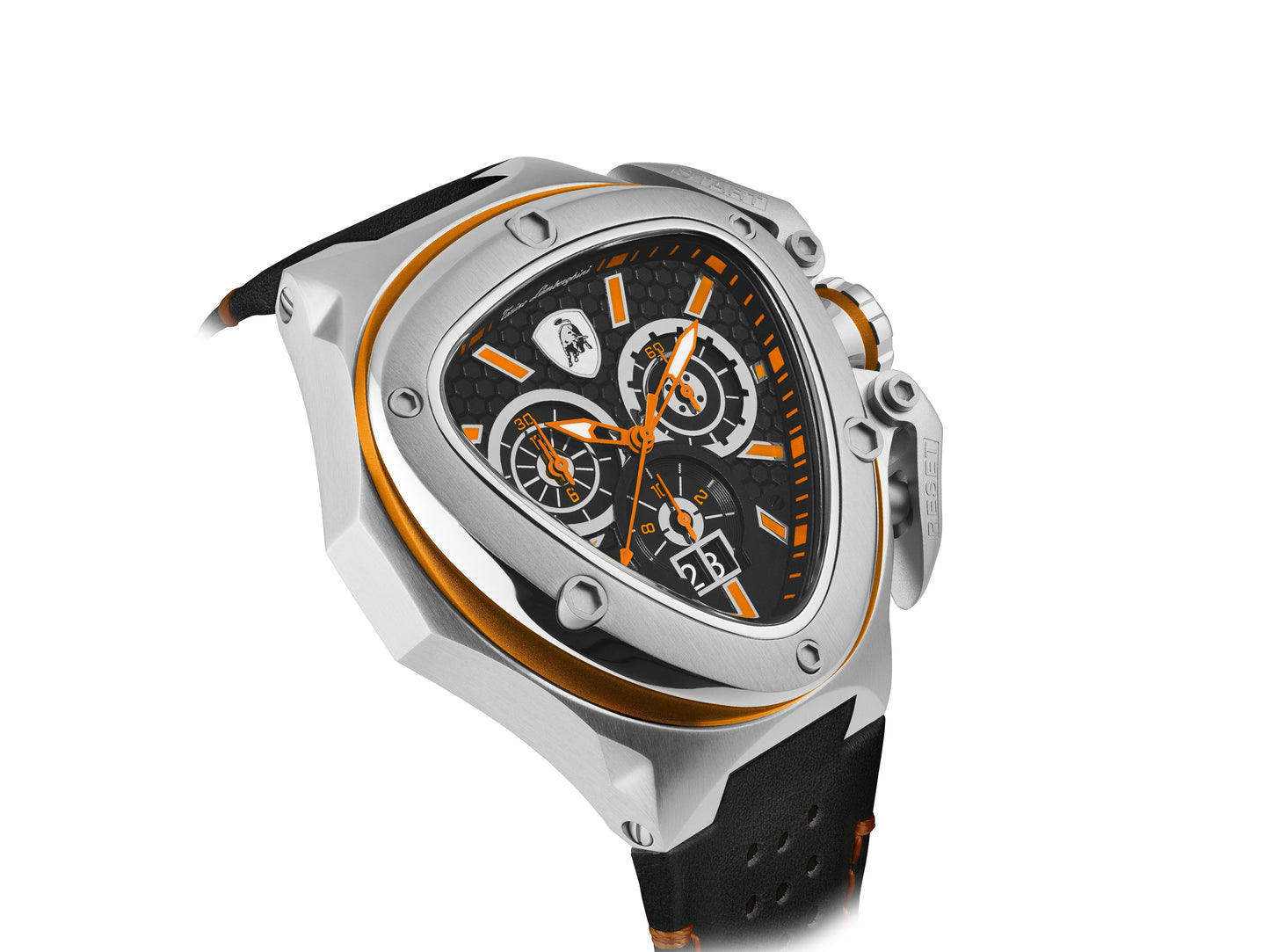 Tonino Lamborghini Spyder Quartz Black Dial Analog Watch For Gents - TL9XB-SS
