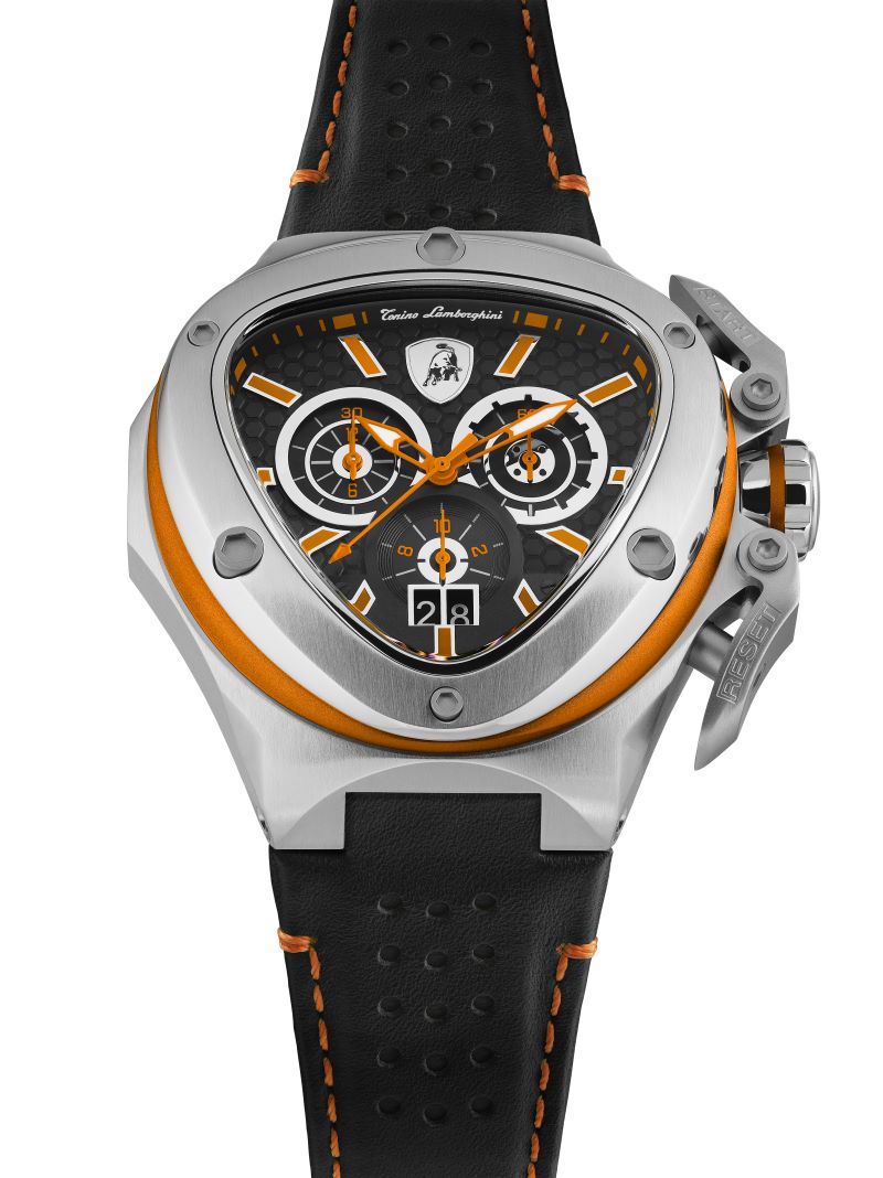 Tonino Lamborghini Spyder Quartz Black Dial Analog Watch For Gents - TL9XB-SS