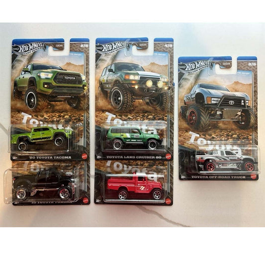 Hot Wheels 2025 Silver Series Toyota Trucks 1:64 Scale - Set Of 5