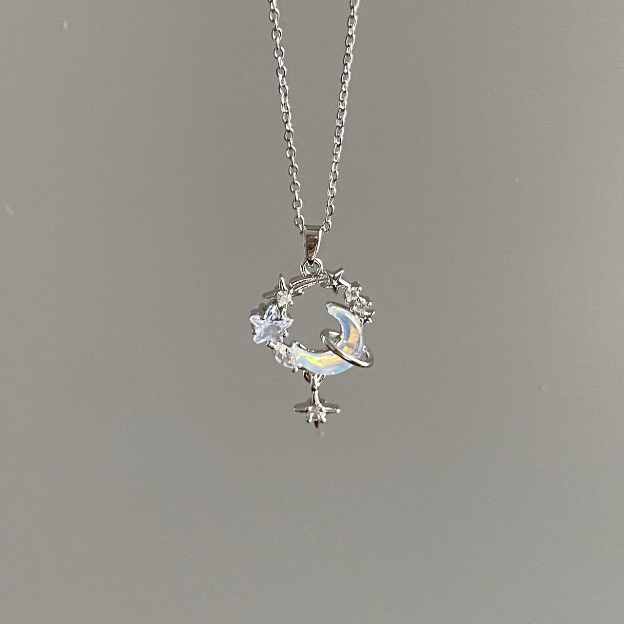 Dreamiest Moon Star Necklace - silver