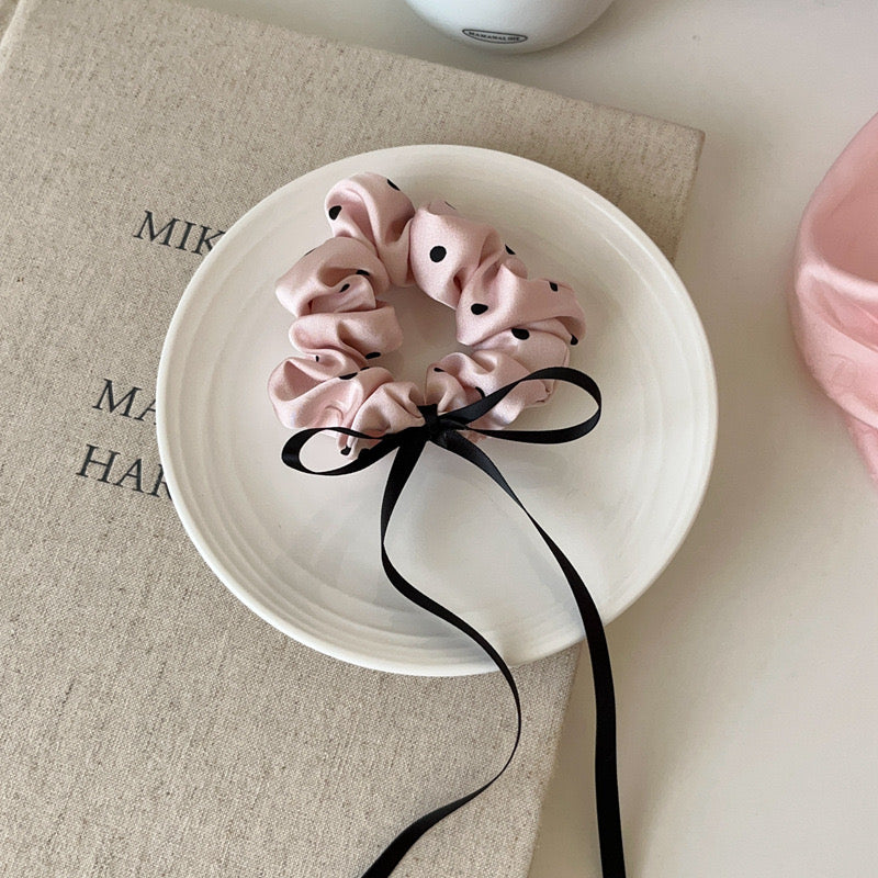 Playful pink Bow Scrunchie
