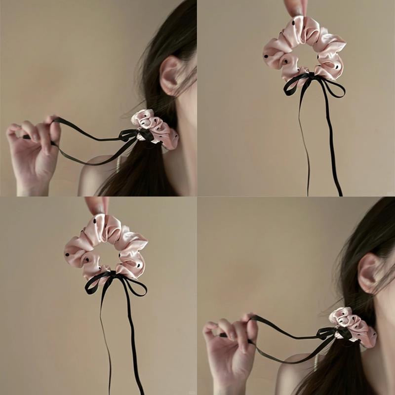 Playful pink Bow Scrunchie