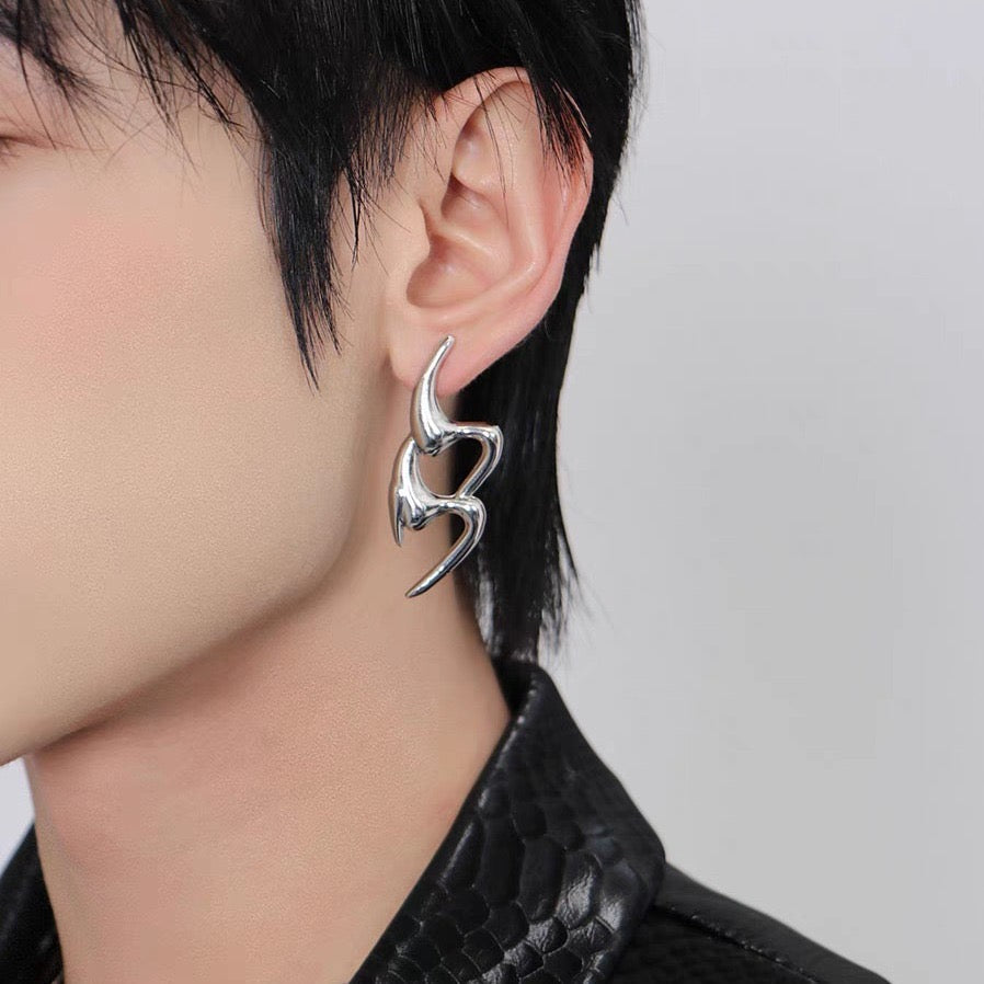 It’s Ironic! Silver Earrings