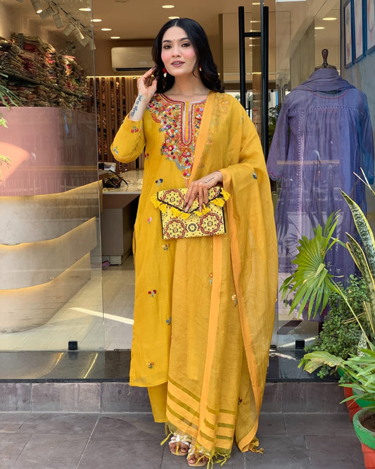 Yellow Simple Elegant Suit