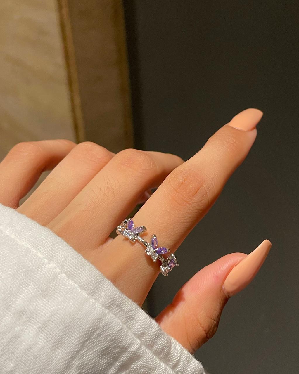 Butterfly Ring Band- purple