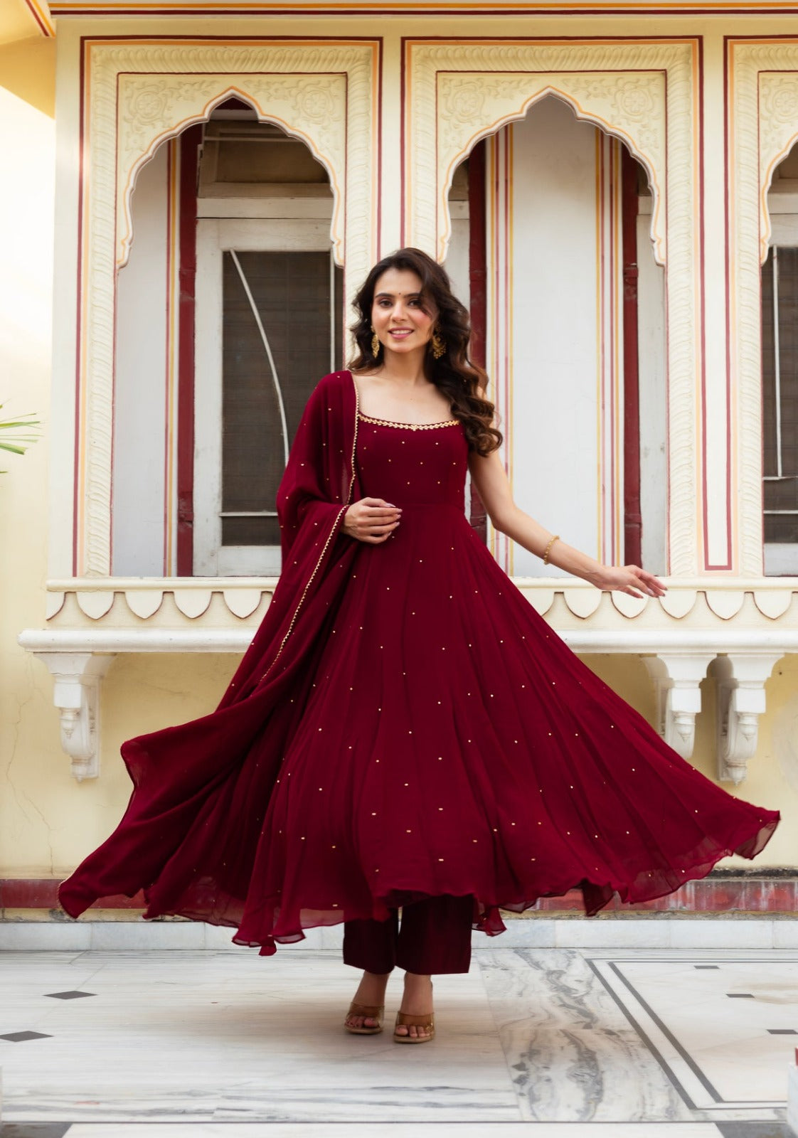 WEDDING SPECIAL RED COLOR TOP & PALAZZO