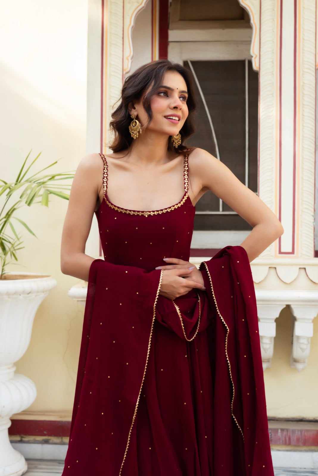 WEDDING SPECIAL RED COLOR TOP & PALAZZO