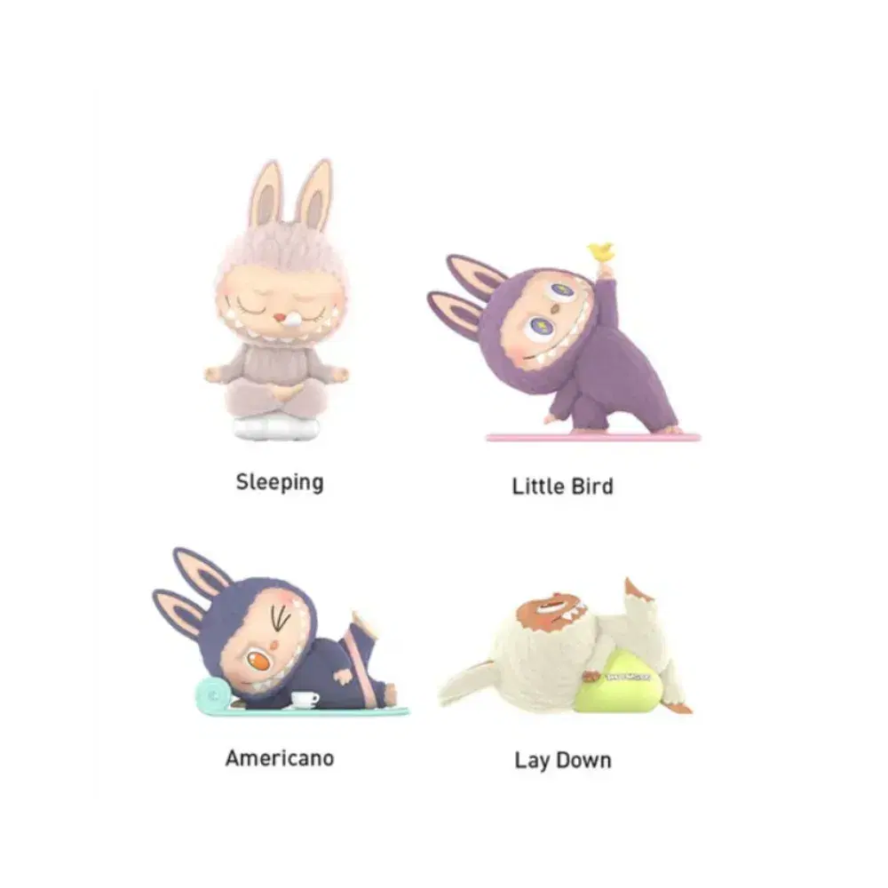 The Monsters Lazy Yoga Series Figures Sealed Case