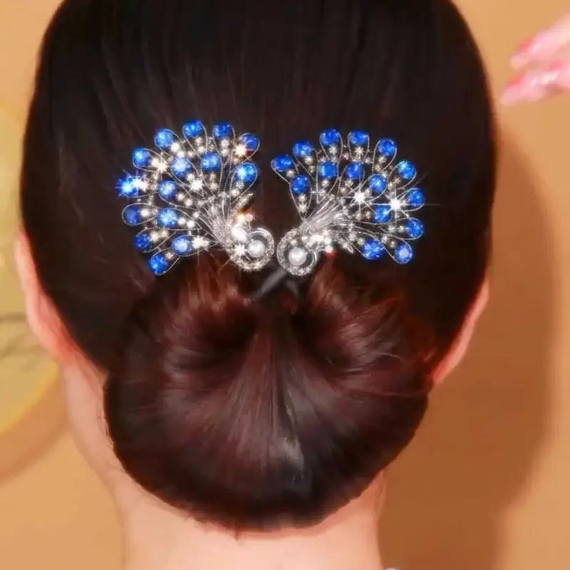 3pcs set of high-end elegant retro peacock hair clip (pack of 3)