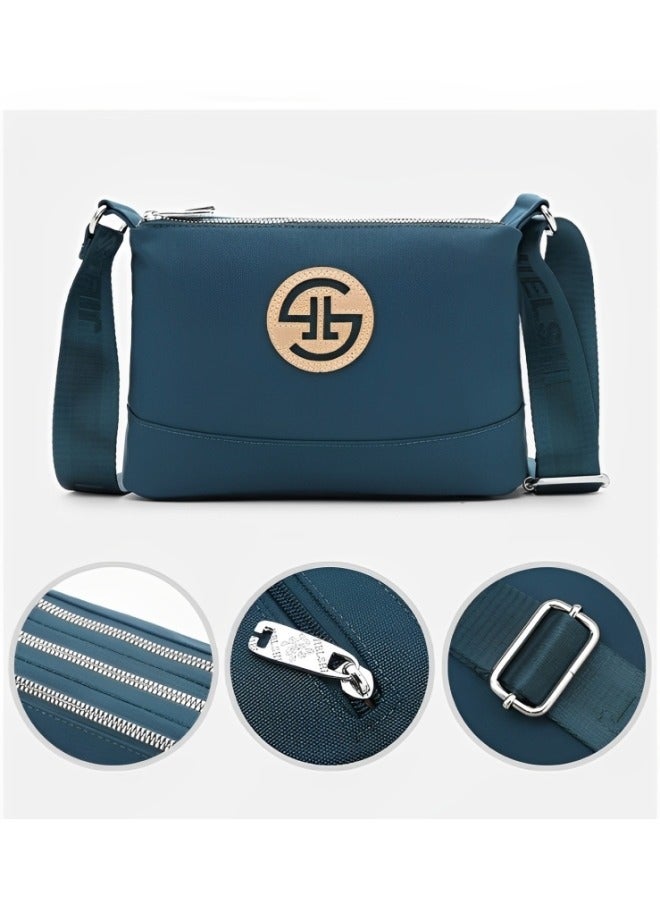 Vegan Leather Crossbody Bag with Adjustable Strap & Large Capacity & Simple Style Shoulder Purse for Ladies