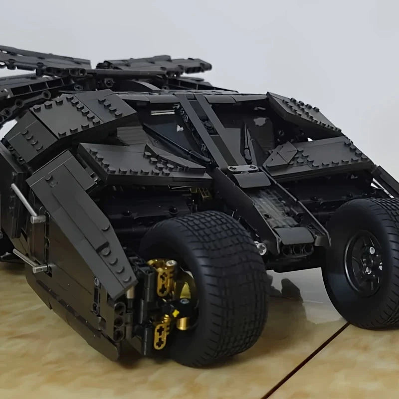 High-Precision Building Block Model Set - Black Bat Tank, Premium ABS Stacking Toy