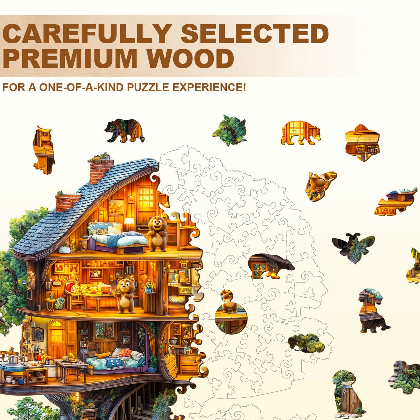 Bear House Wooden Jigsaw Puzzle