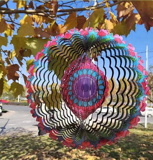 3D Colorful Wind Spinning Mandala