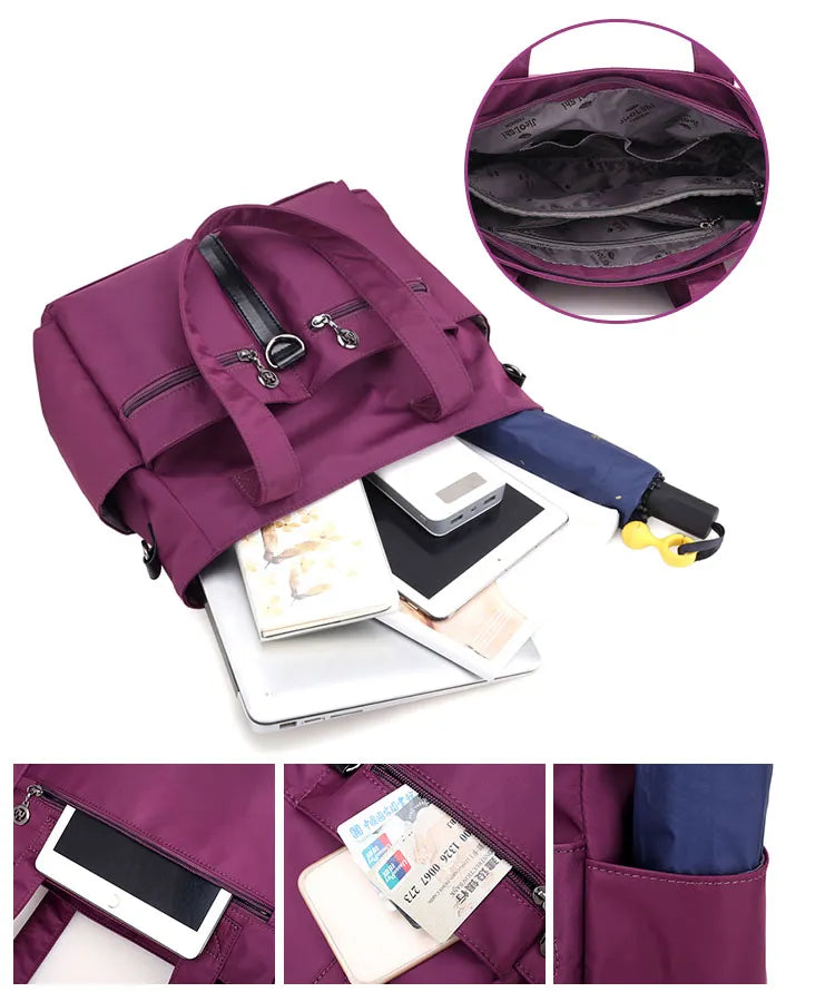 Multipockets Tote Bags Waterproof Purses and Handbags Large Crossbody Bags