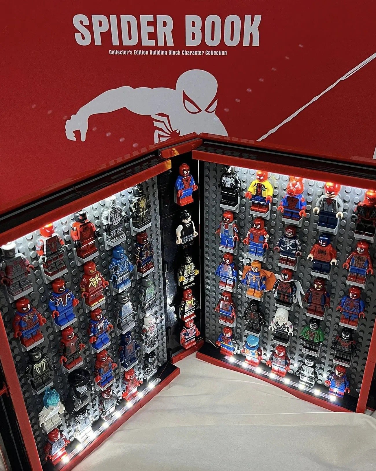 MOC Custom Spiderman Collections Book With Spiderman Minifigures Building Block Toy Set