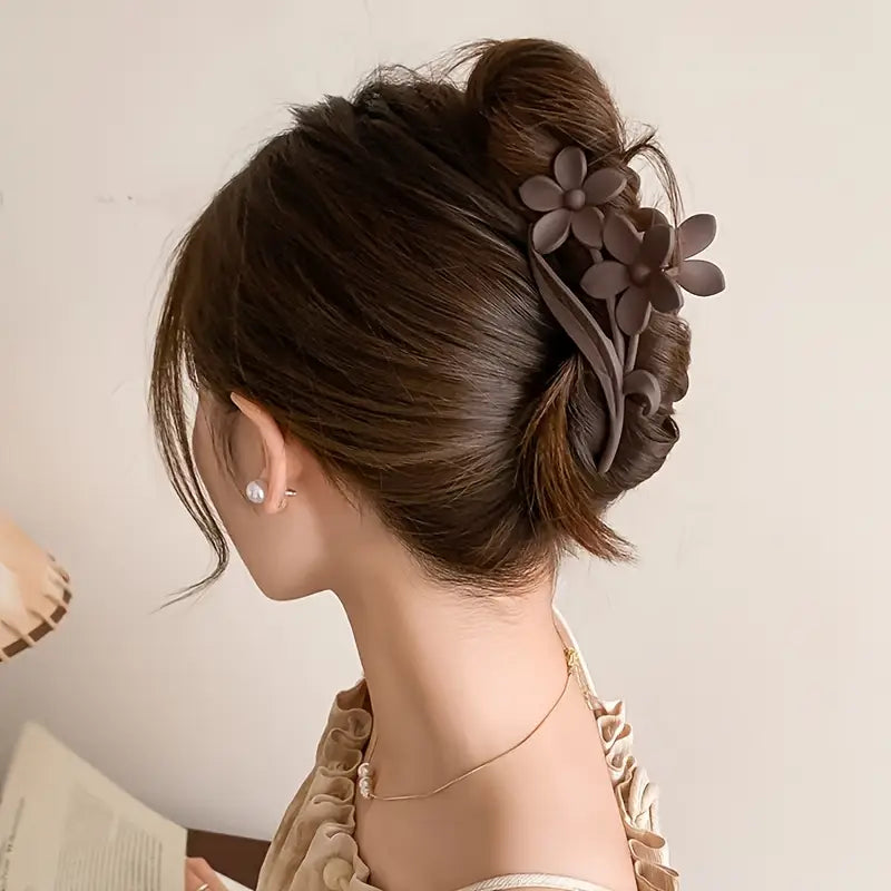 3pc Bohemian Style Resin Flower Hair Claw Clip