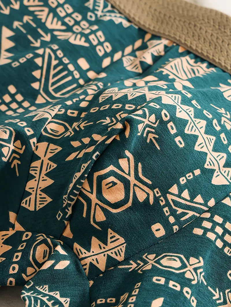 3pcs Men's Retro Geometric Print Boxer Briefs
