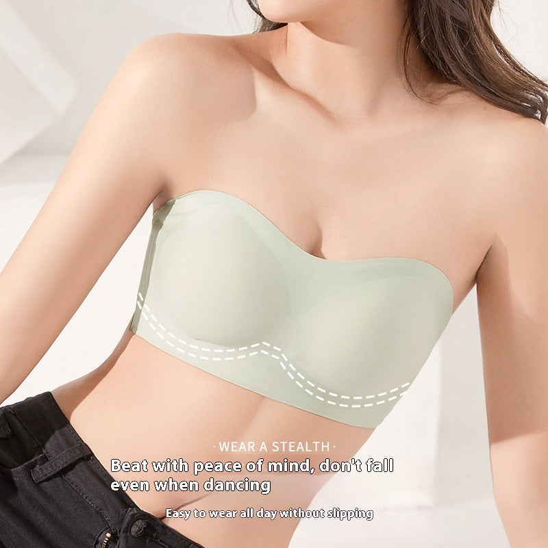 Invisible Strapless Seamless Push Up Bra