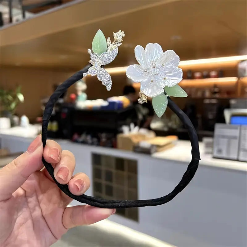 Butterfly Camellia Shaped Decor Hair Bun Maker