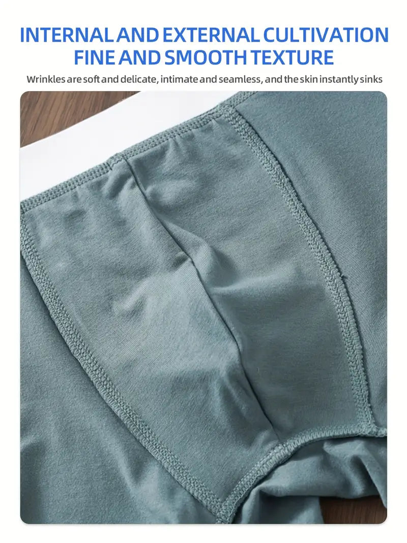 4‑Pack Men's Cotton Boxer Briefs – Breathable, Stylish & Durable