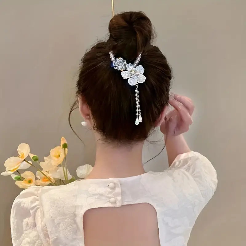 3pcs Vintage Zinc Alloy Tassel Claw Clip Set