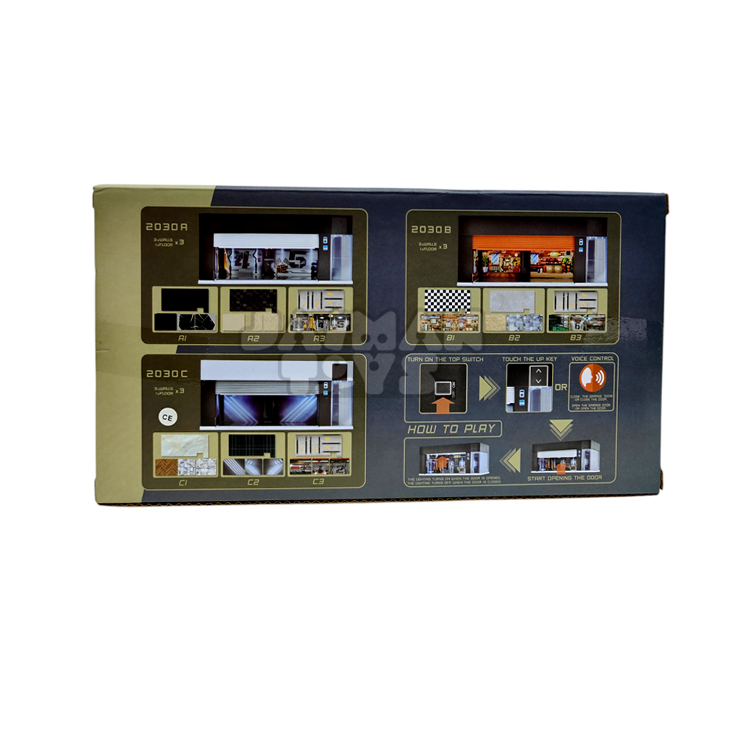 Electric Motorized Garage – Voice Control, 1:64 Scale Display Diorama for Die-Cast Cars (PosterCars /Tomica/Mini GT)